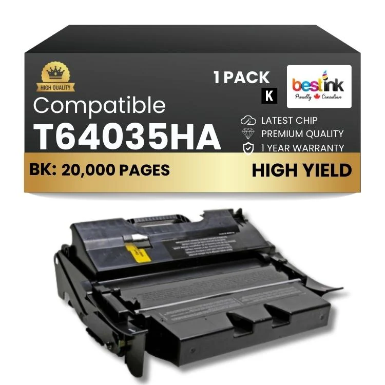 Compatible Lexmark T64035HA/T642/T644 MICR Black Toner Cartridge- 1 Pack