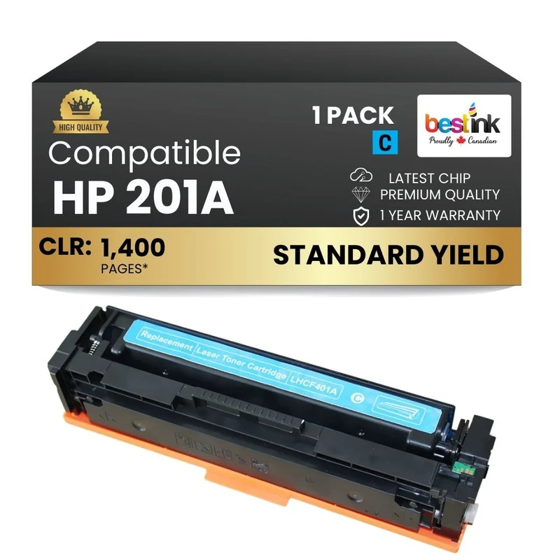 Compatible HP 201A CF401A Cyan Toner Cartridge