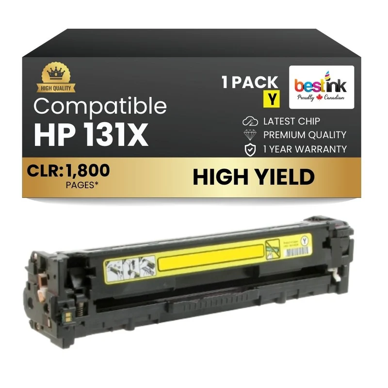 Compatible HP 131X CF212X Yellow Toner Cartridge High Yield