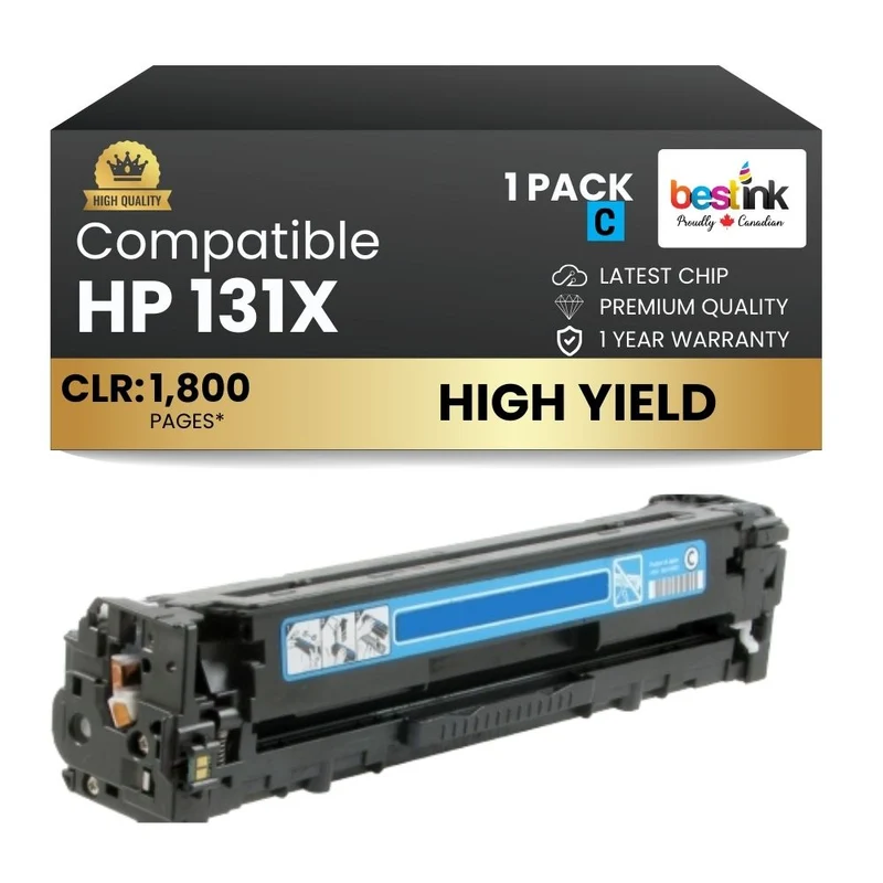 Compatible HP 131X CF211X Cyan Toner Cartridge High Yield