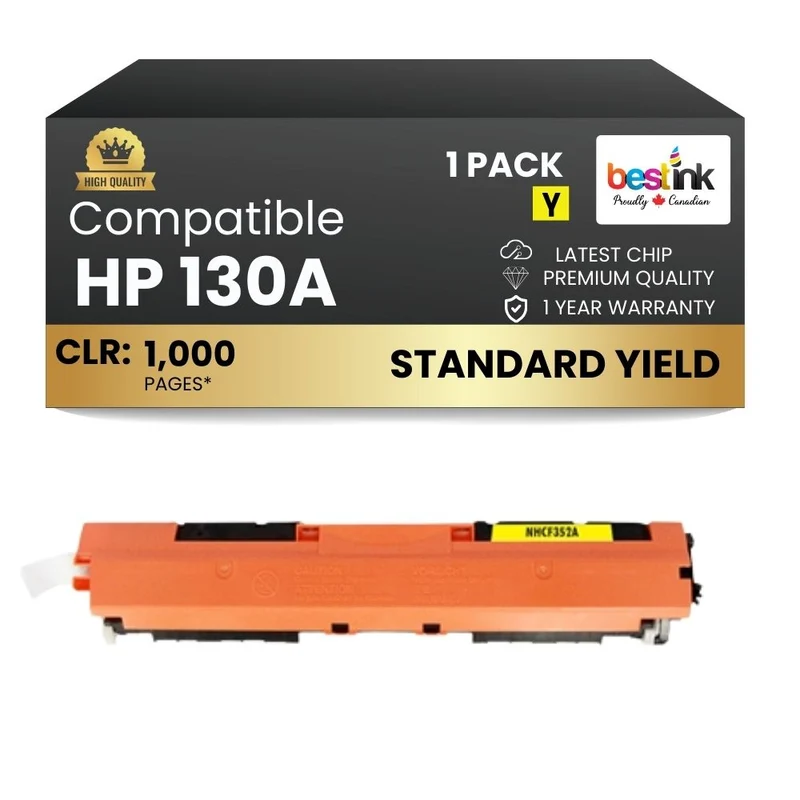 Compatible HP 130A CF352A Yellow Toner Cartridge