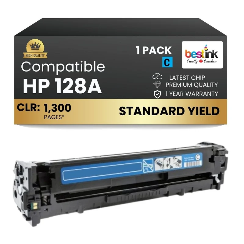 Compatible HP 128A CE321A Cyan Toner Cartridge