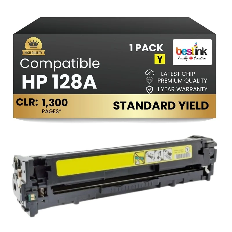 Compatible HP 128A CE322A Yellow Toner Cartridge