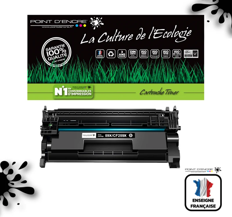 59X / CF259X - NOIR - Grande capacité Marque Francaise POINT D'ENCRE pour Imprimantes compatibles HP (clhp)