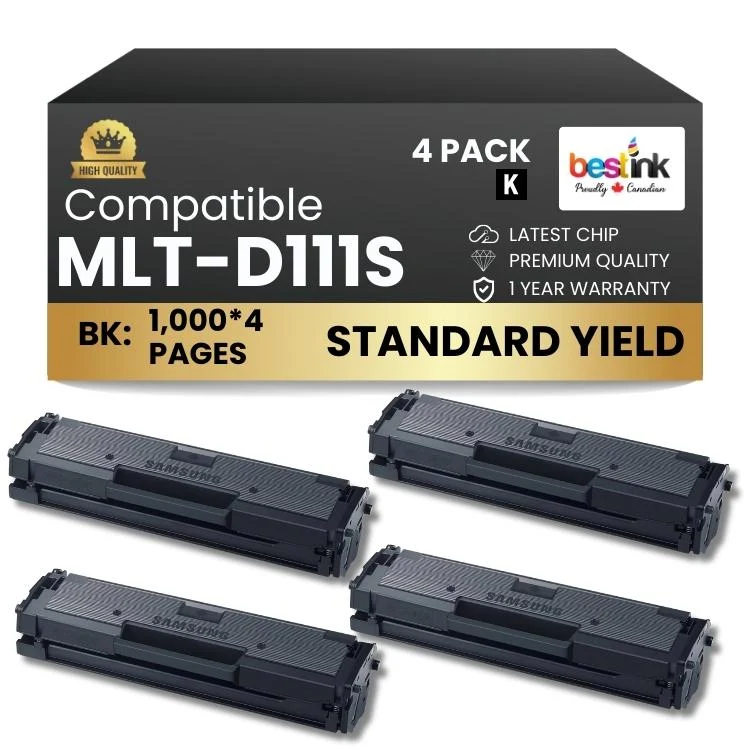 Compatible Samsung MLT-D111S 4 Pack