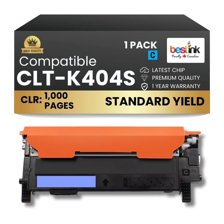 Compatible Samsung CLT-K404S Cyan 1 Pack