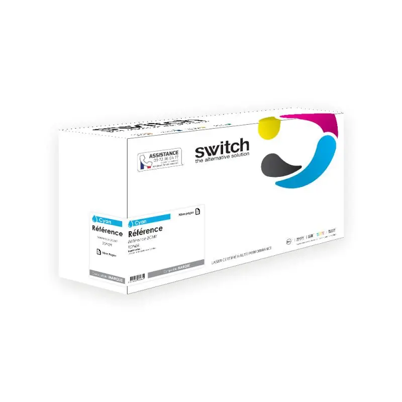 HP 643A Toner Cyan compatible équivalent à Q5951A · Switch