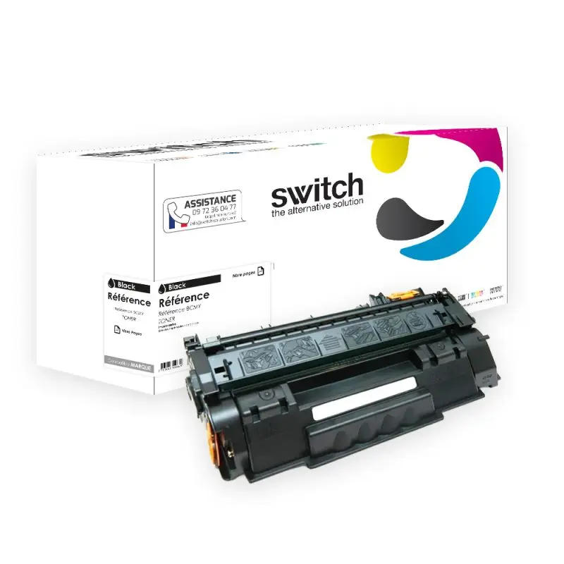 HP 49A Toner Noir compatible équivalent à Q5949A, Q7553A, 315 · Switch