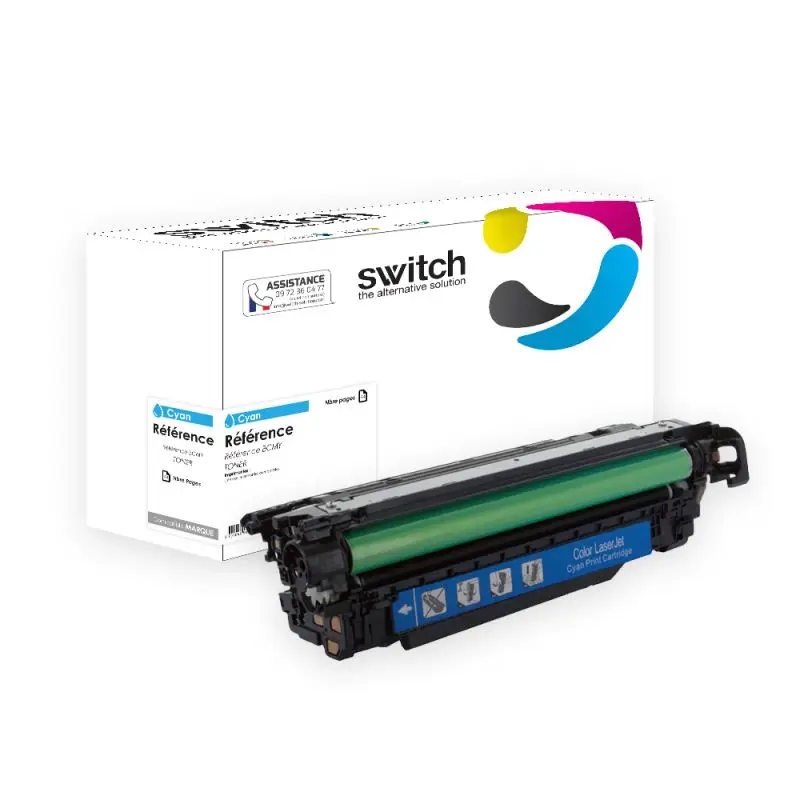 HP 507A Toner Cyan compatible équivalent à CE401A · Switch