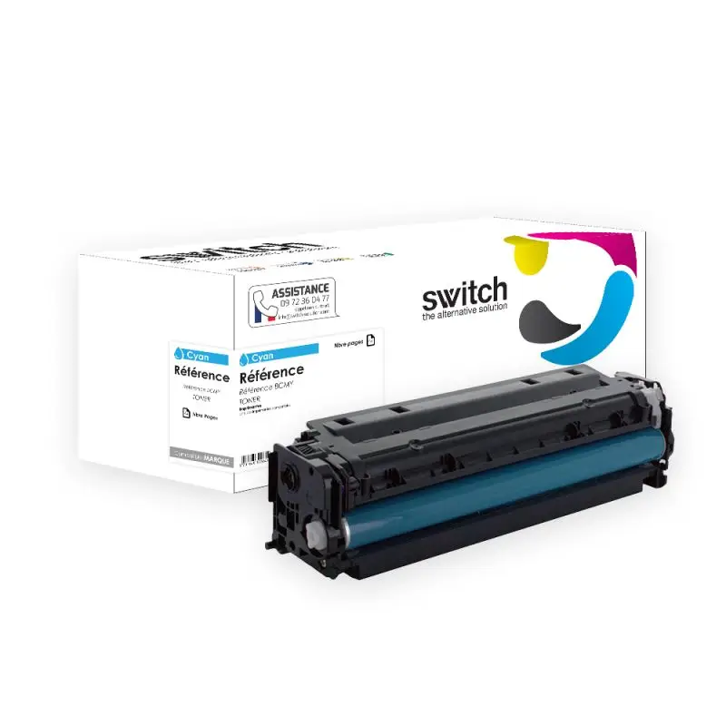 HP 415X Toner Cyan compatible équivalent à W2031X · Switch