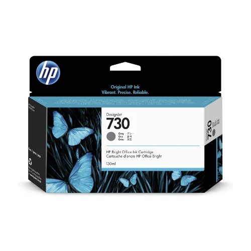 Cartouche d'encre d'origine HP 730 DesignJet gris 130ml - P2V66A