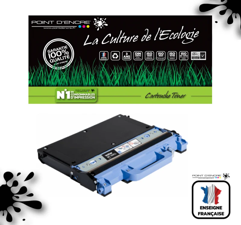 WT320CL - collecteur de toner - Grande capacité Marque Francaise POINT D'ENCRE pour Imprimantes compatibles Brother (clbr)