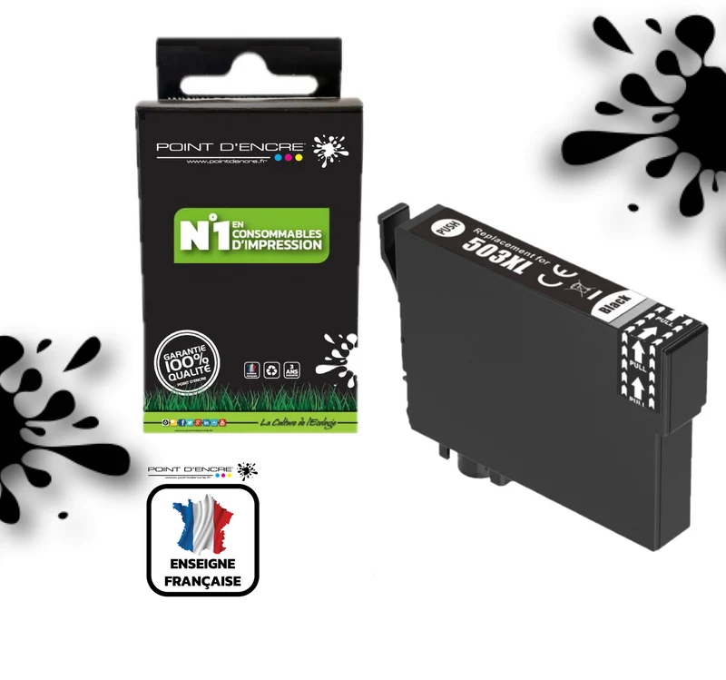 503XL - Piments - NOIR - Grande capacité de Marque Française POINT D'ENCRE Pour imprimante compatible EPSON (cee)