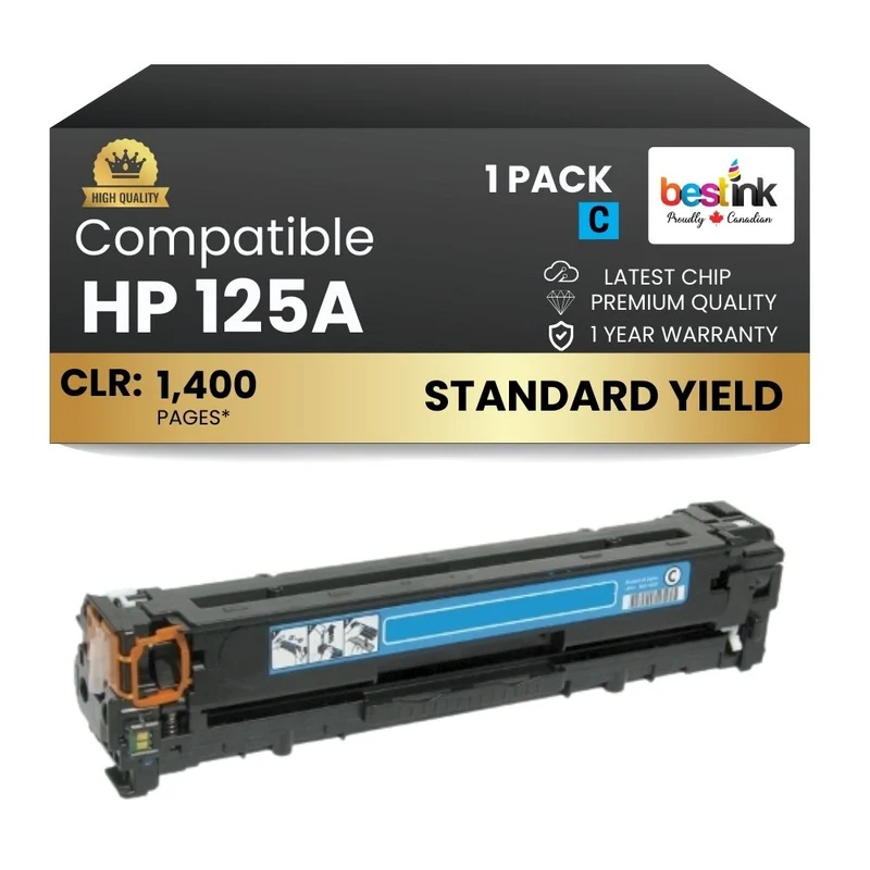 Compatible HP 125A CB541A Cyan Toner Cartridge