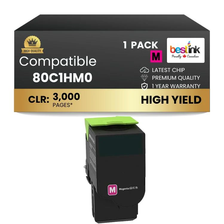 Compatible Lexmark 80C1HM0, Magenta