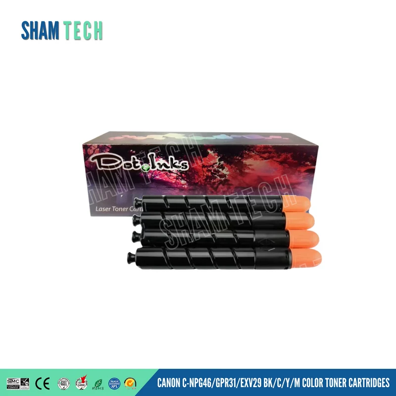 Compatible Canon C-NPG46/GPR31/EXV29 Bk/C/Y/M Color Toner Cartridges
