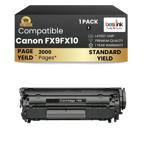 Canon FX9-FX10 Compatible Toner Cartridge Black ( 1 Pack ) Standard Yield