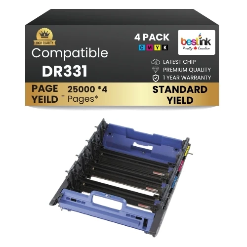 Brother DR331 Drum Unit BK/C/M/Y ( 4 Pack ) Standard Yield