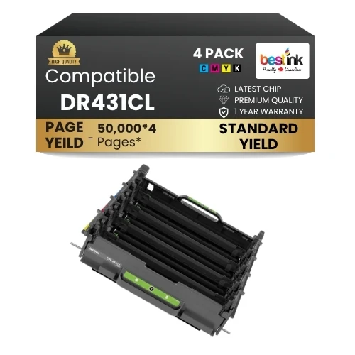 Brother DR431CL Drum Unit BK/C/M/Y ( 4 Pack ) Standard Yield