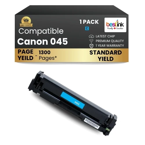 Canon 045 Compatible Toner Cartridge Cyan (1 Pack ) Standard Yield