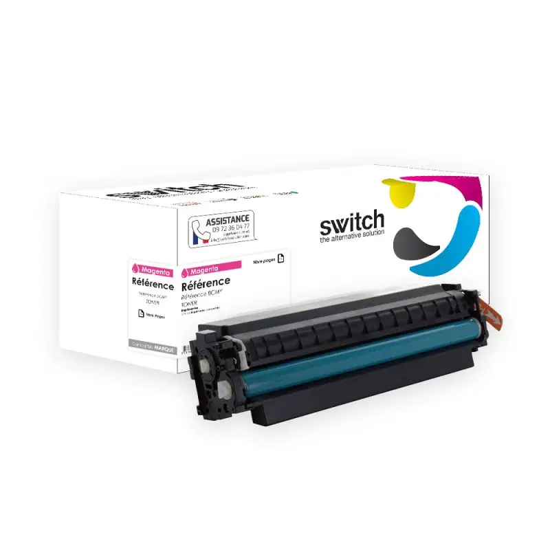 HP 410X Toner Magenta compatible équivalent à CF413X · Switch