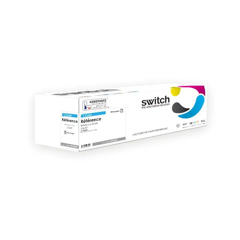 HP 122A Toner Cyan compatible équivalent à Q3961A, CRG101 · Switch