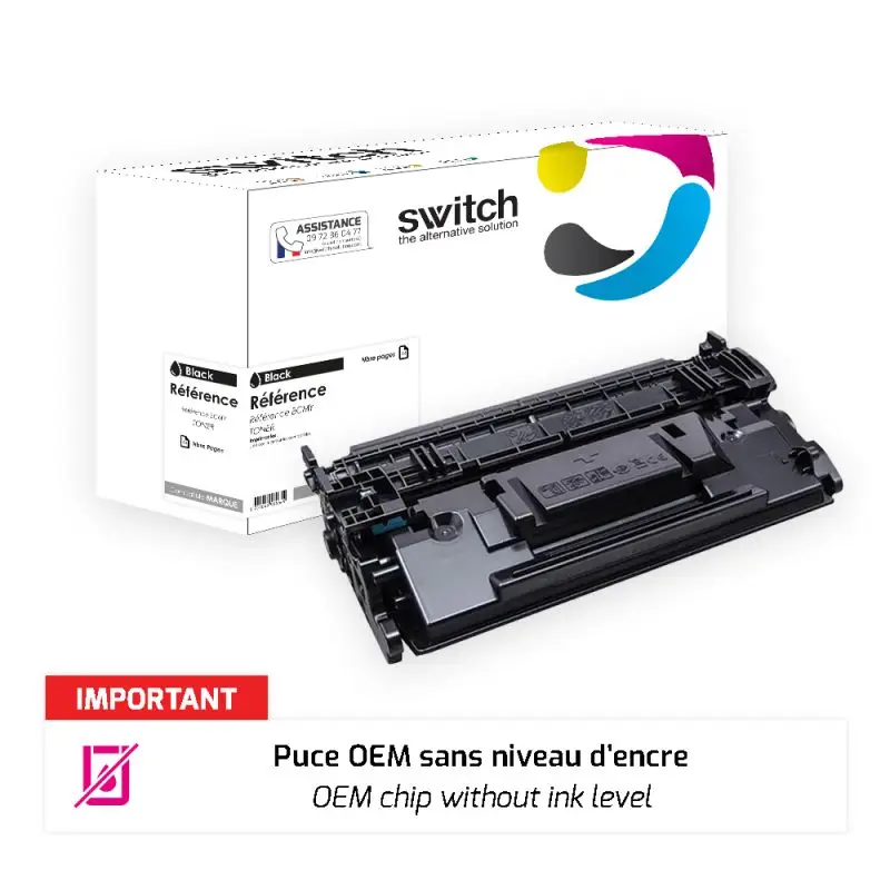HP 89A Toner Noir compatible puce OEM équivalent à CF289A · Switch