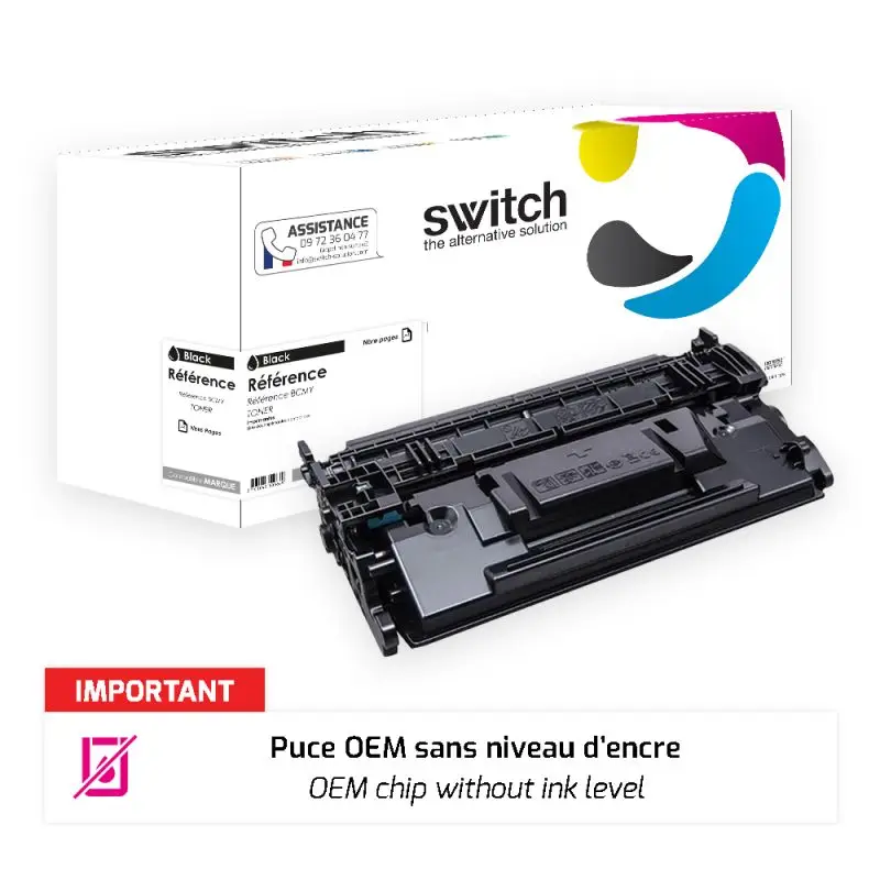 HP 59X Toner Noir compatible puce OEM équivalent à CF259X · Switch