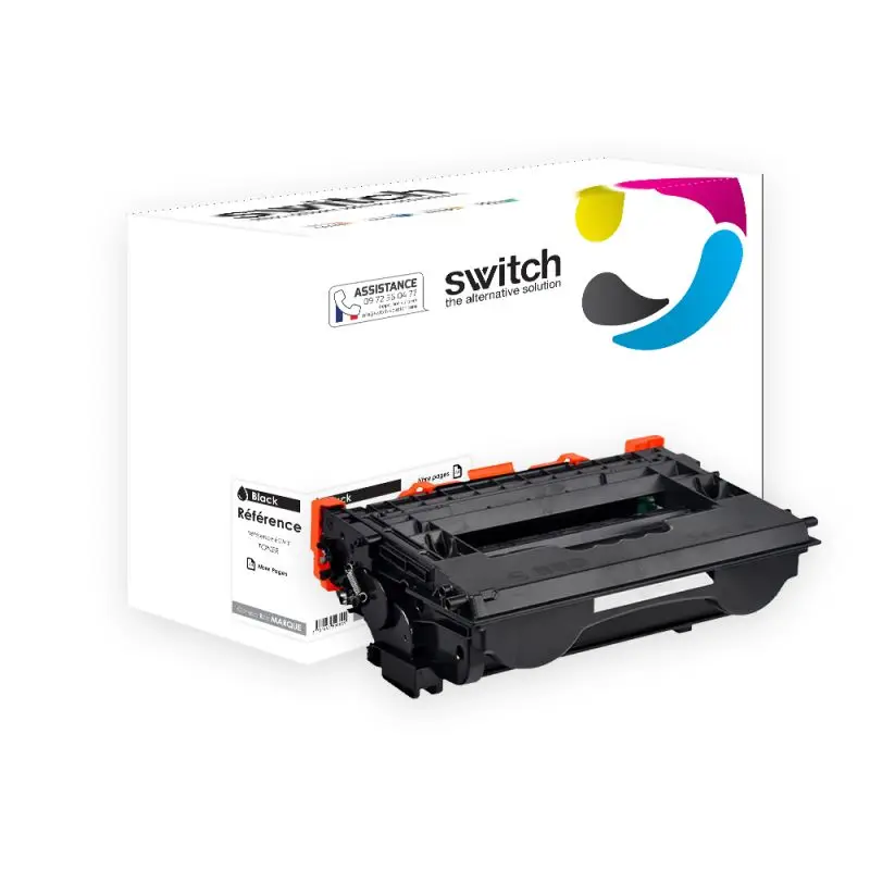 HP 37A Toner Noir compatible équivalent à CF237A · Switch