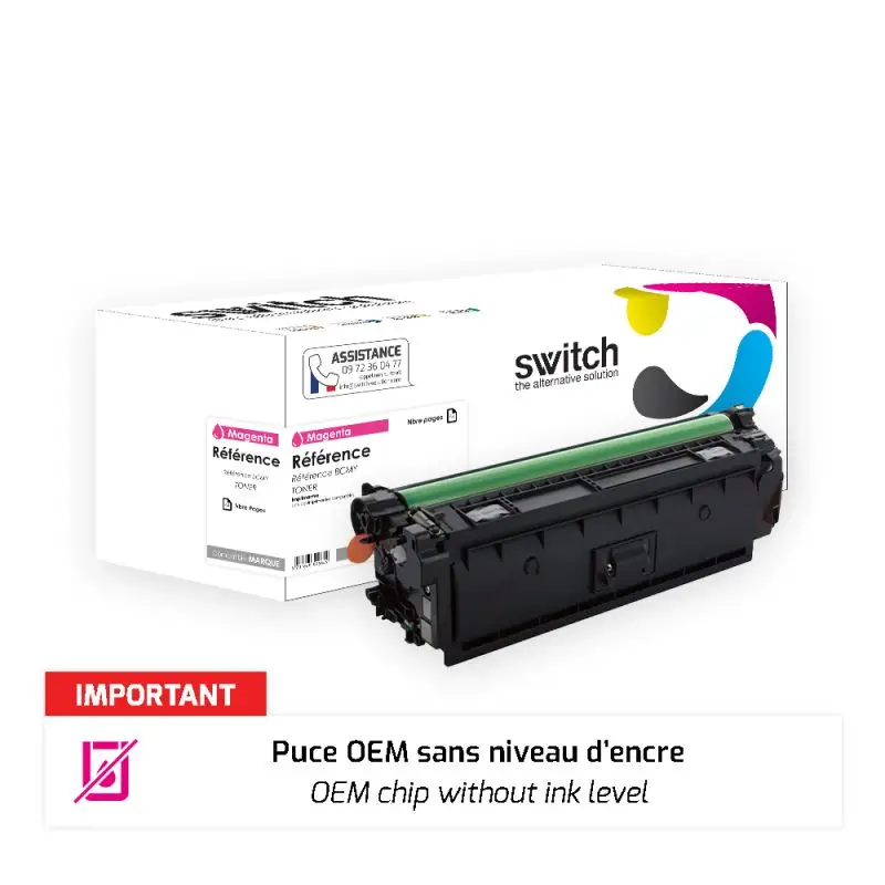 HP 212X Toner Magenta compatible puce OEM équivalent à W2123X · Switch