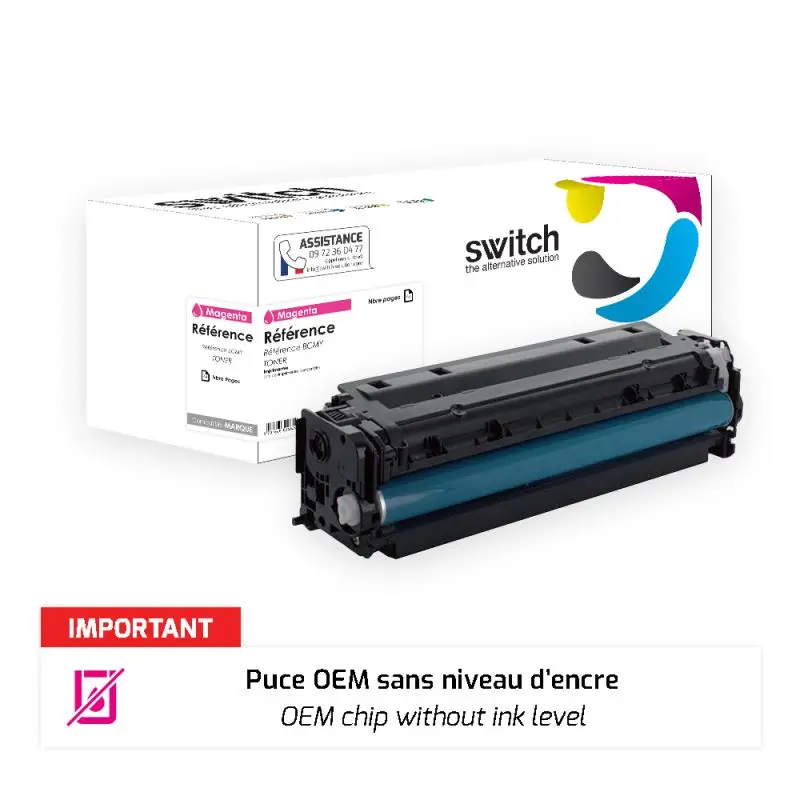 HP 207X Toner Magenta compatible puce OEM équivalent à W2213X · Switch