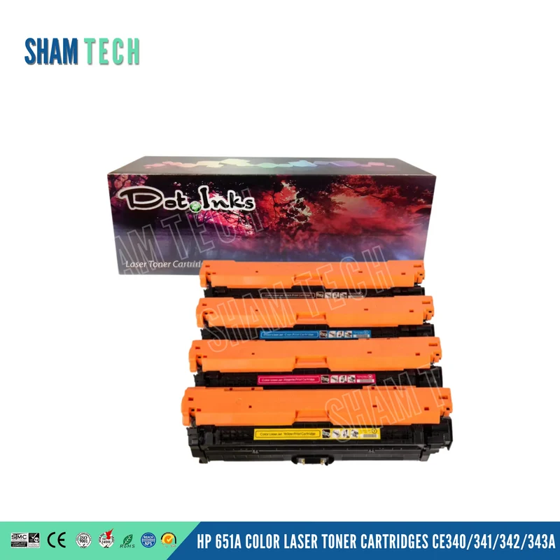 Compatible HP 651A Color Laser Toner Cartridges CE340/341/342/343A