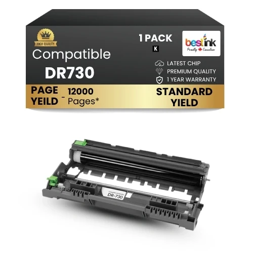 Compatible Brother DR730 Black Drum Unit ( 1 Pack ) Standard Yield