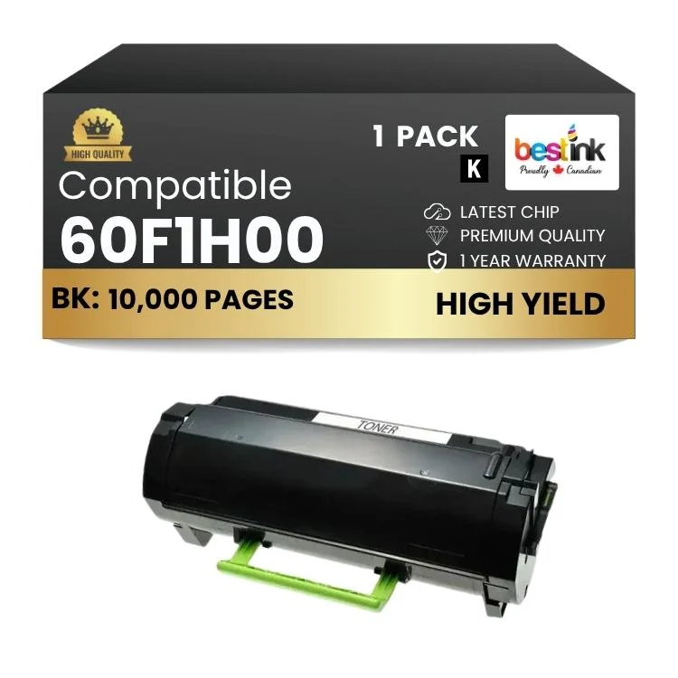 Compatible Lexmark 60F1H00 Black Toner Cartridge 1 Pack