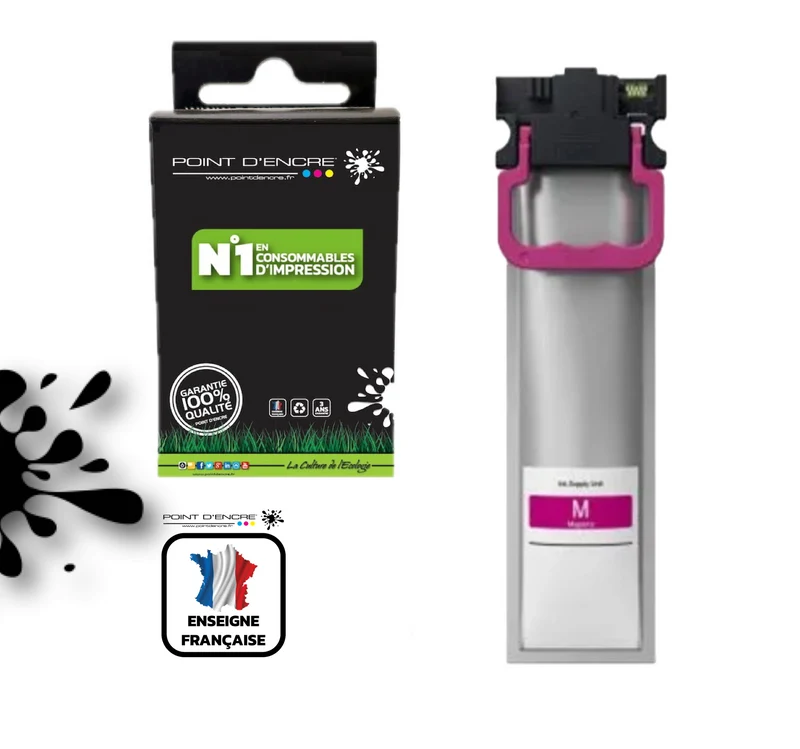 T9453/T9443 - MAGENTA - Grande capacité de Marque Française POINT D'ENCRE Pour imprimante compatible EPSON (cee)