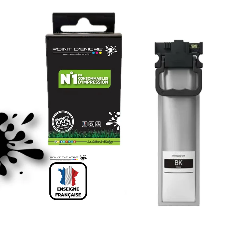 T9451/T9441 - NOIR - Grande capacité de Marque Française POINT D'ENCRE Pour imprimante compatible EPSON (cee)