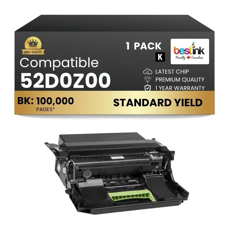 Compatible Lexmark 52D0Z00 Black Toner 1 Pack
