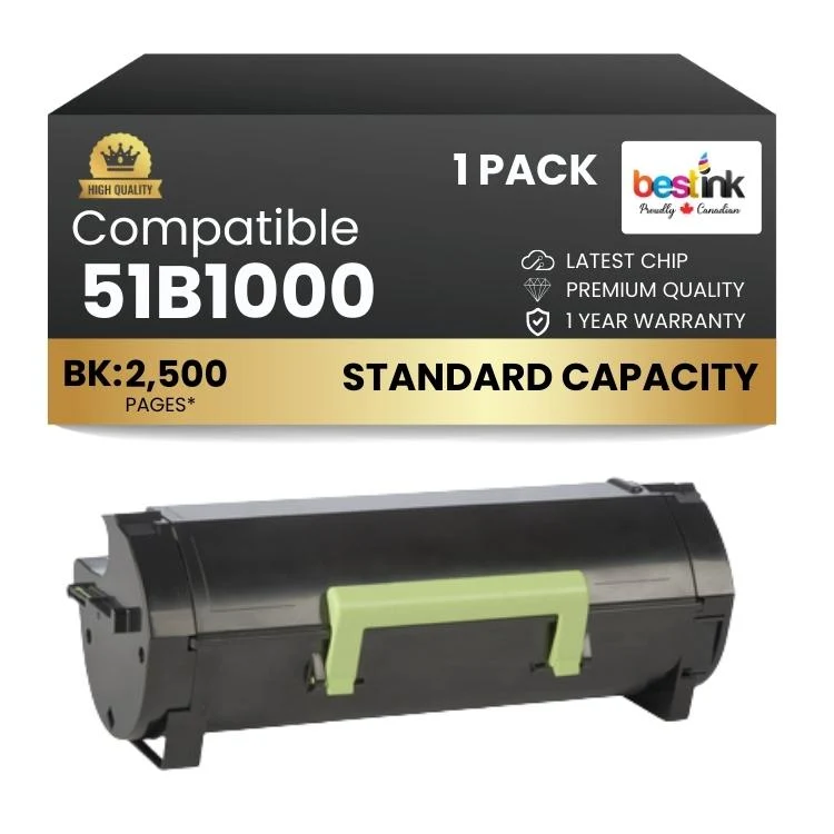 Compatible Lexmark 51B1000 Black Toner