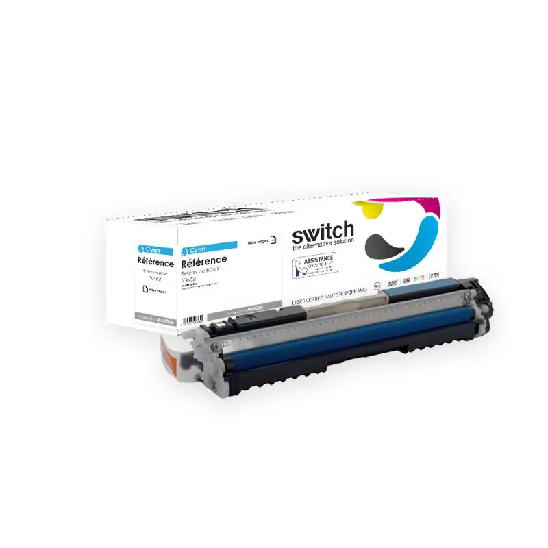 HP 130A Toner Cyan compatible équivalent à CF351A · Switch
