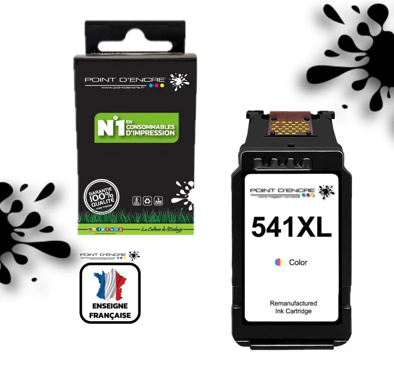 CL-541XL - 5226B005 / CL-541XL - Grande capacité de Marque Française POINT D'ENCRE - Pour imprimante compatible CANON (cec)