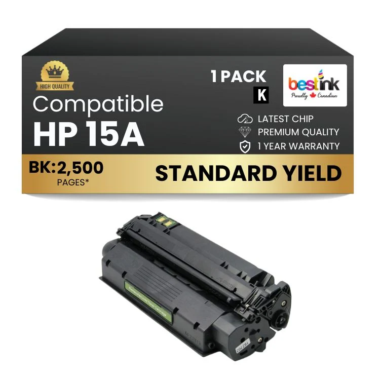 Compatible HP 15A C7115A Black Toner Cartridge (1 Pack)