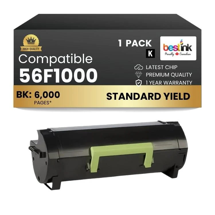 Compatible Lexmark 56F1000 Black Toner Cartridge 1 Pack