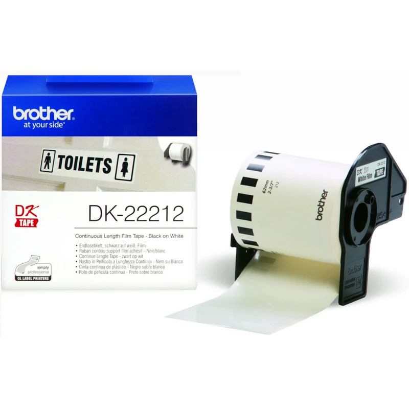 Ruban de film continu 62mm x 15m Brother pour imprimante d'étiquettes - DK-22212
