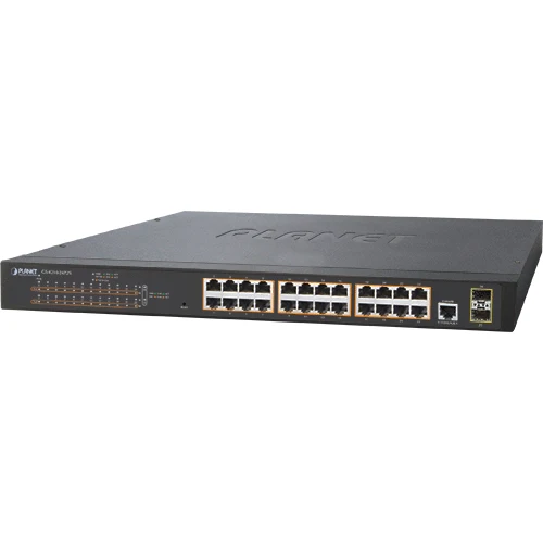 Switch Planet 24 ports Giga PoE + 2 SFP 300W L2/L4 - GS-4210-24P2S