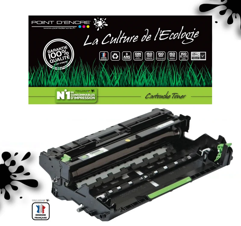 DR3400 (tambour) - NOIR - Grande capacité Marque Francaise POINT D'ENCRE TN3430 / TN3480 pour Imprimantes compatibles Brother (clbr)