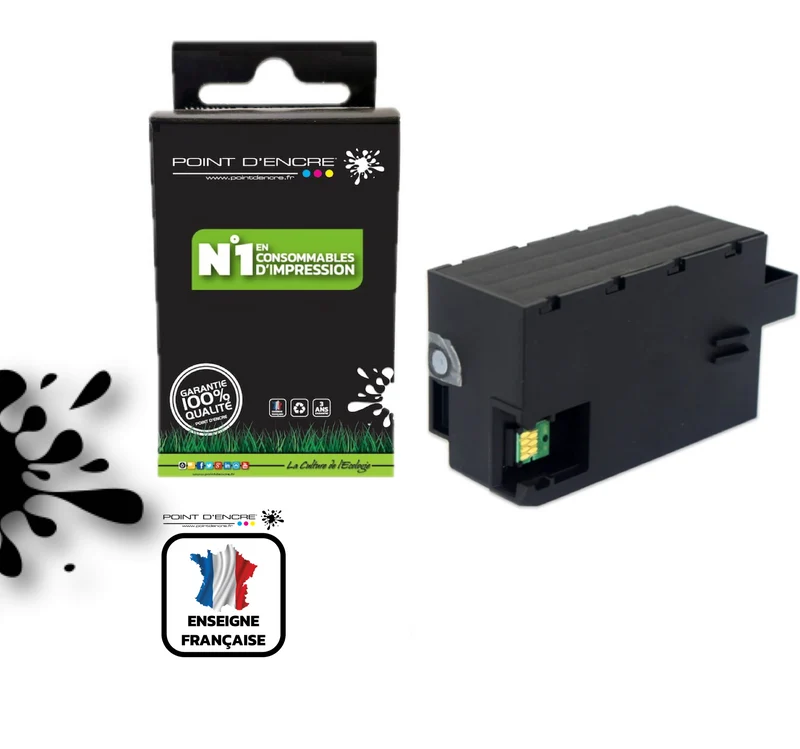 T3661 / C13T366100 - COLLECTEUR D'ENCRE USAGÉE - Grande capacité de Marque Francaise POINT D'ENCRE Pour imprimante compatible EPSON (eep)