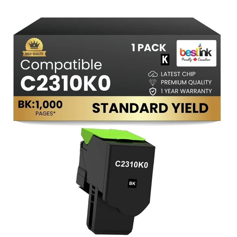 Compatible Lexmark C2310K0 Black Toner Cartridge