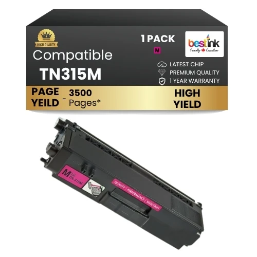 Brother TN315M Compatible Magenta Toner Cartridge High Yield ( 1 Pack )