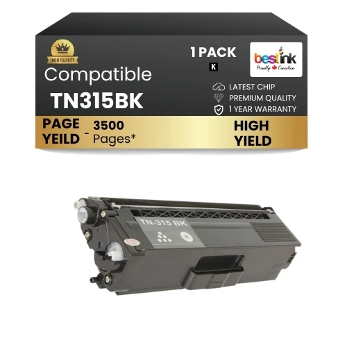Brother TN-315 Compatible Black Toner Cartridge High Yield ( 1 Pack )