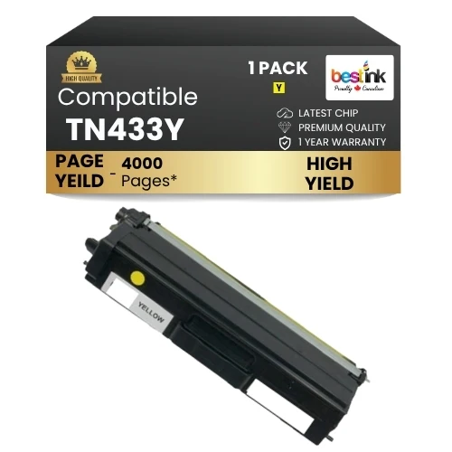 Compatible Brother TN433Y Yellow Toner Cartridge High Yield ( 1 Pack )